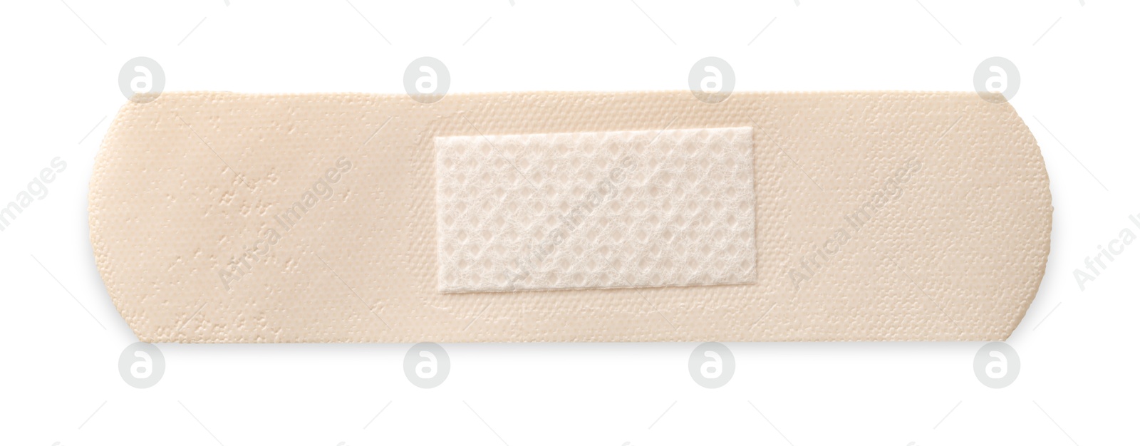 Medical adhesive bandage isolated on white, top view Photo of Medical adhesive bandage isolated on white, top view