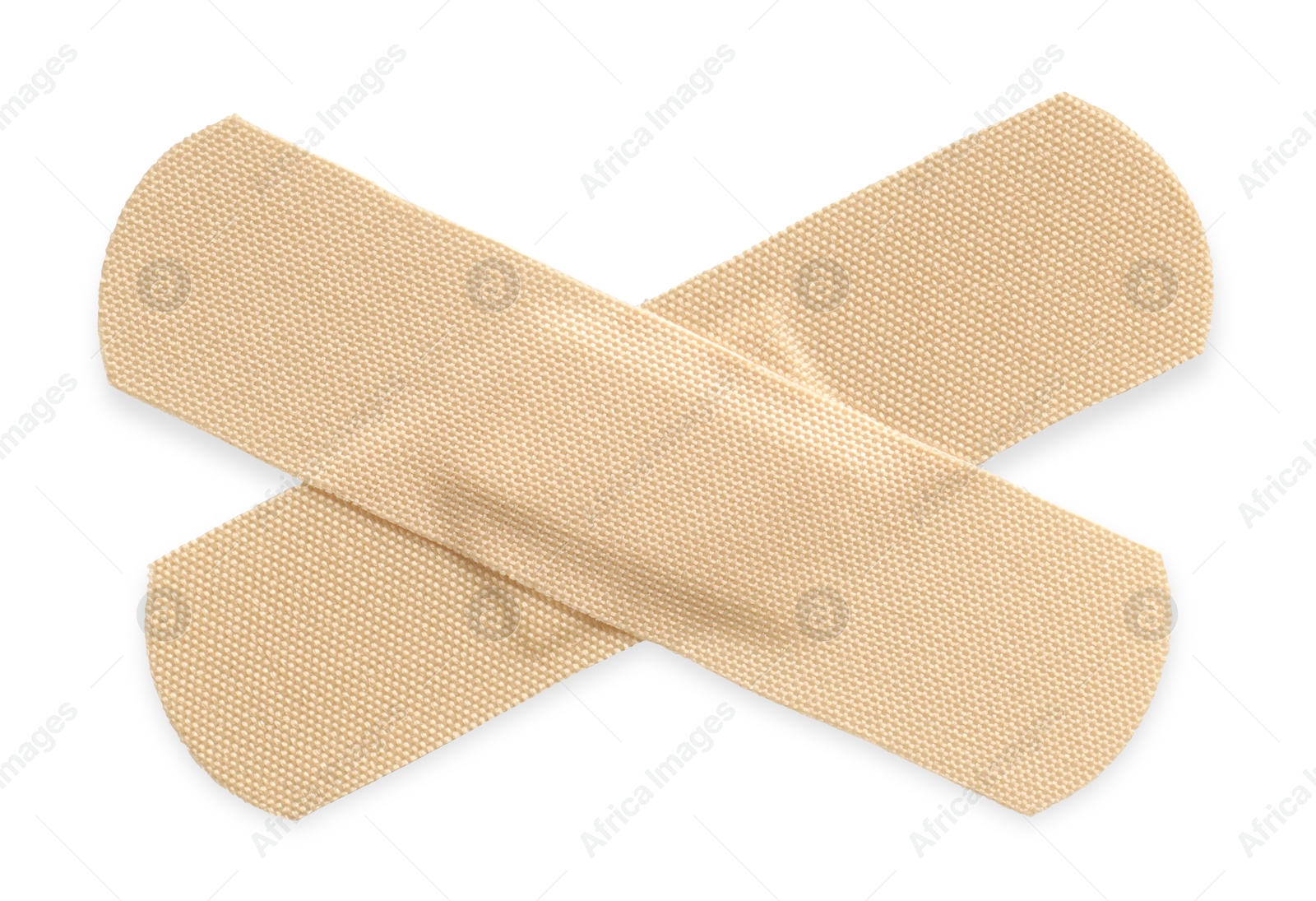 Medical adhesive bandages isolated on white, top view Photo of Medical adhesive bandages isolated on white, top view
