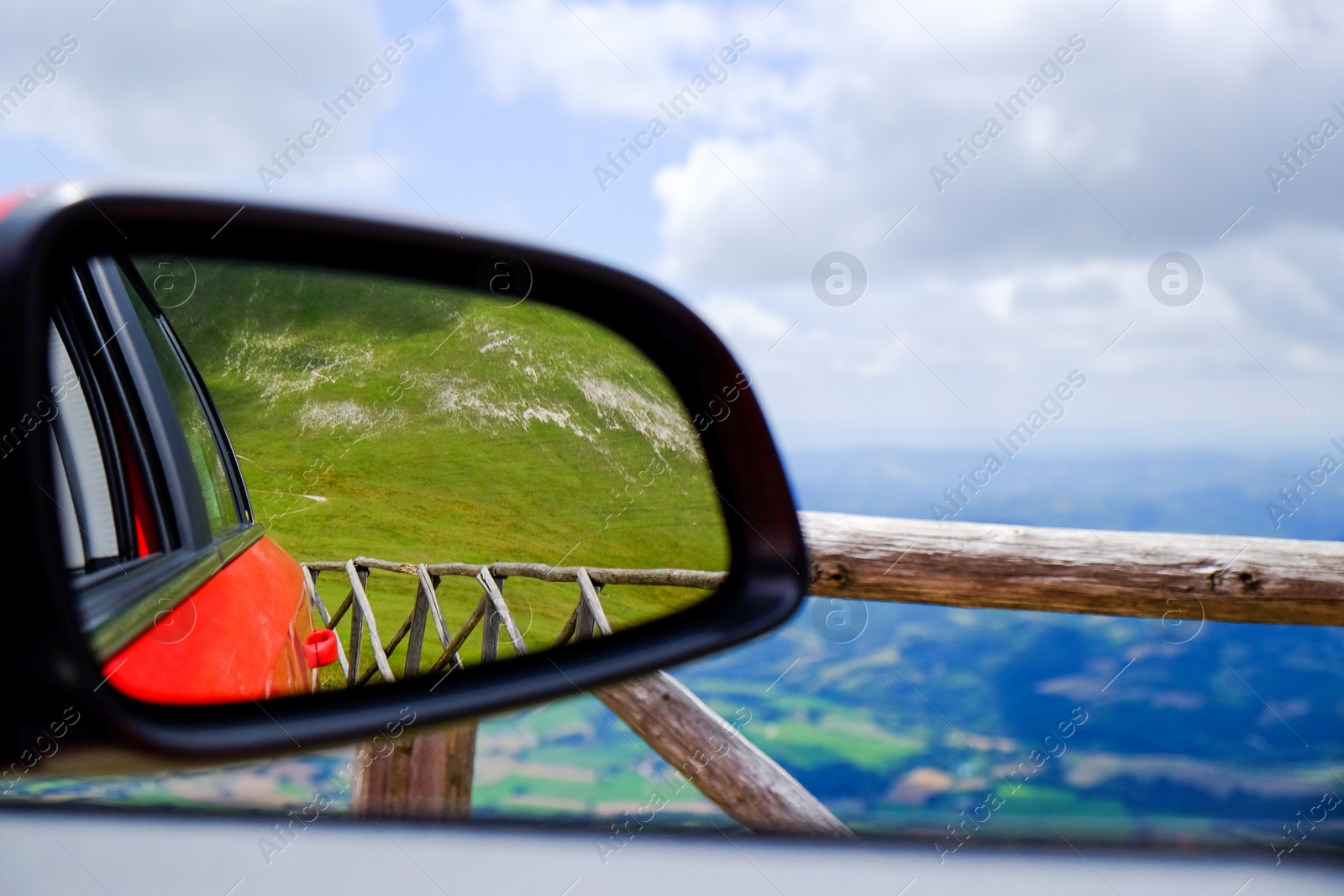 Photo of Beautiful mountains and clouds, view from car window