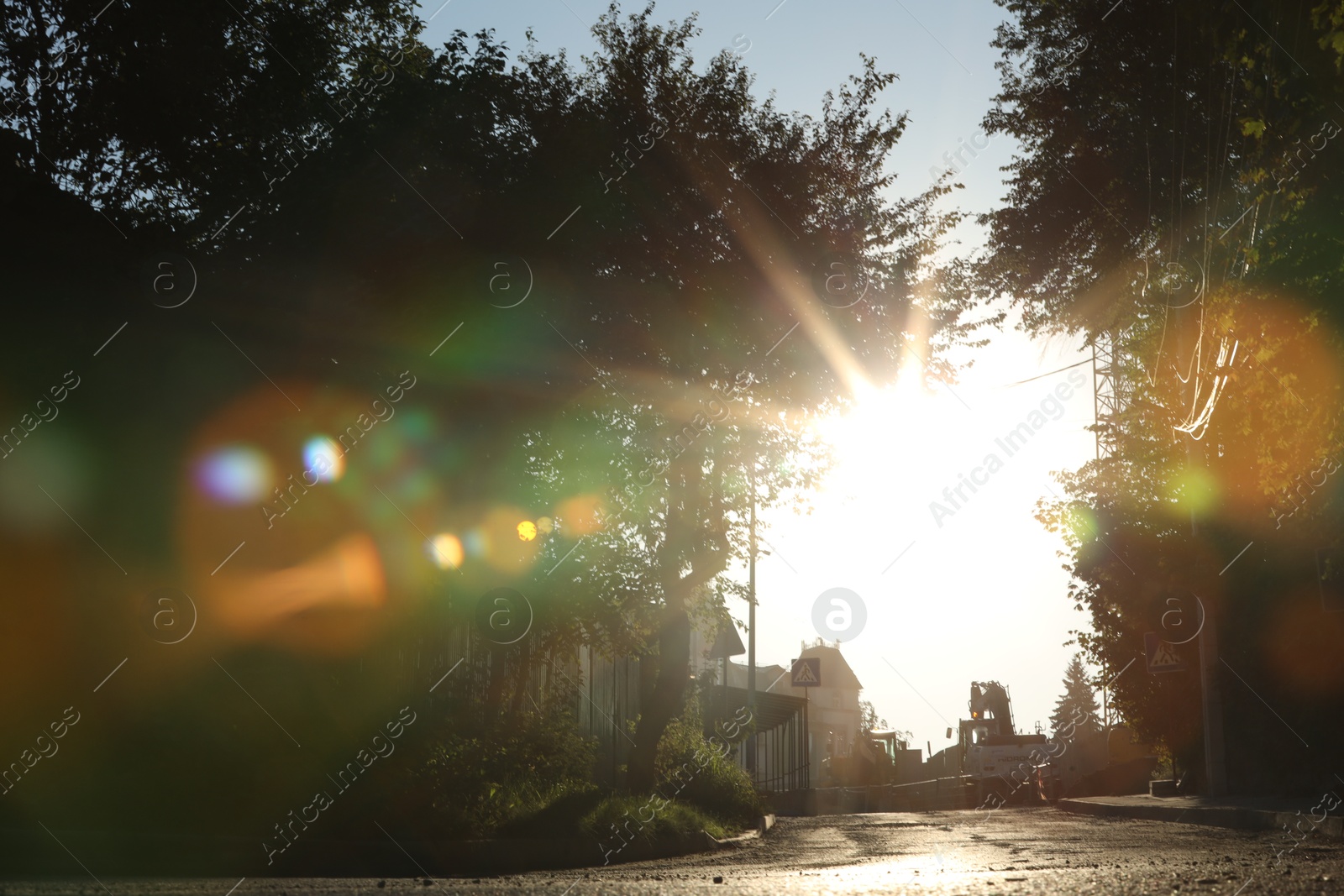 Photo of Beautiful view of city with trees in morning