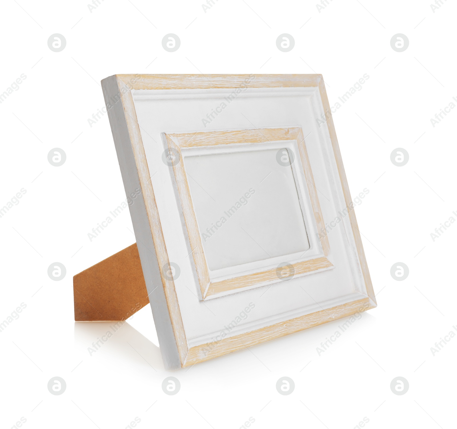 Photo of One empty photo frame isolated on white