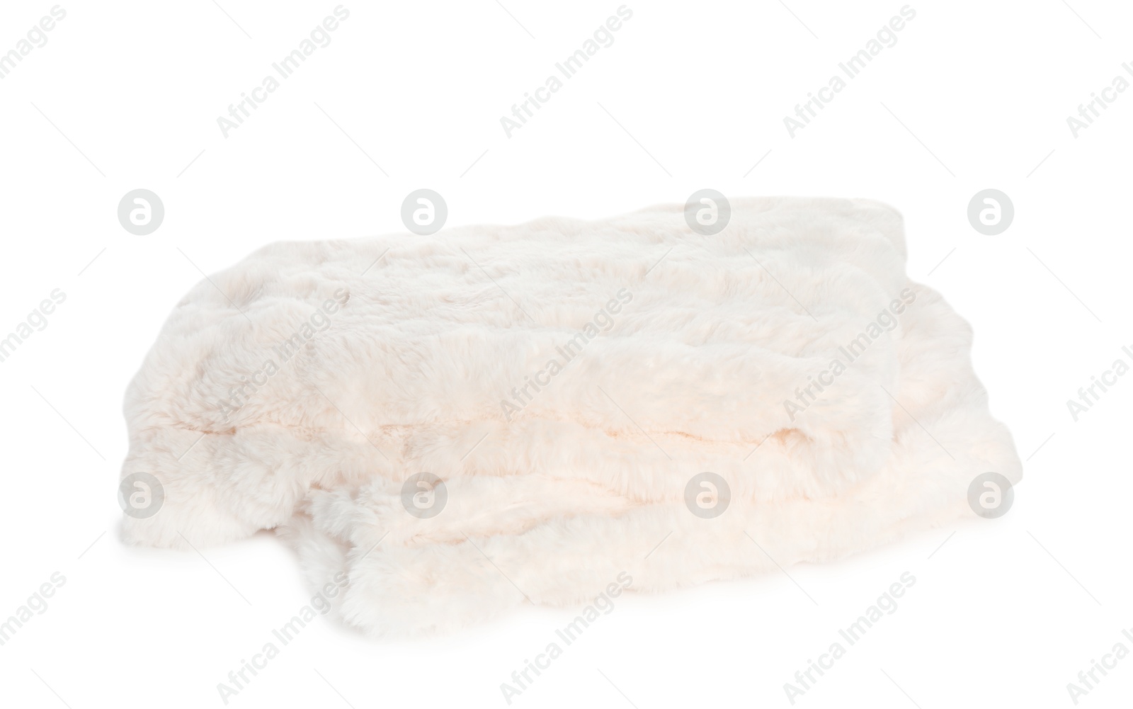 Photo of Two soft light blankets isolated on white