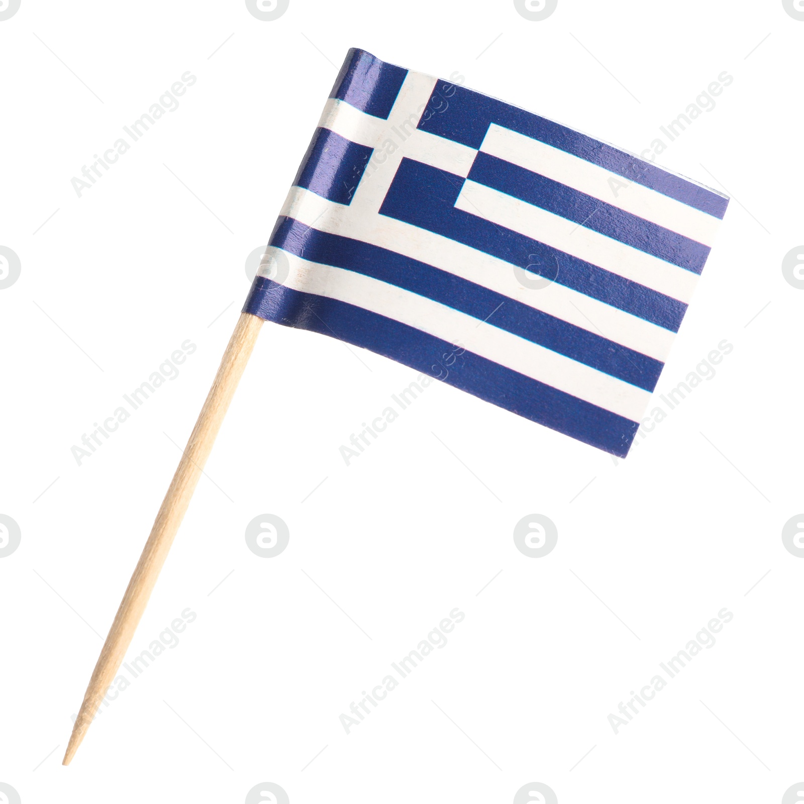 Photo of Small paper flag of Greece isolated on white