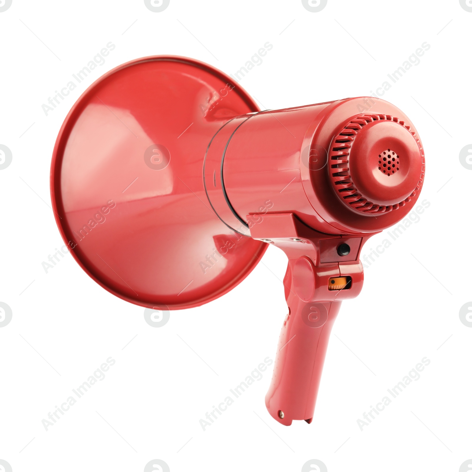 Photo of One wireless megaphone speaker isolated on white