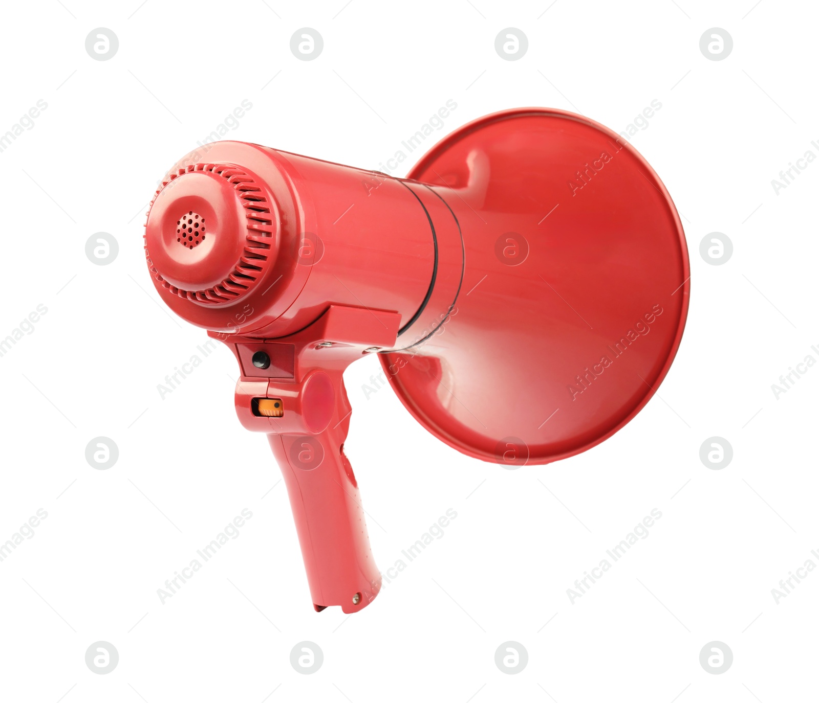 Photo of One wireless megaphone speaker isolated on white