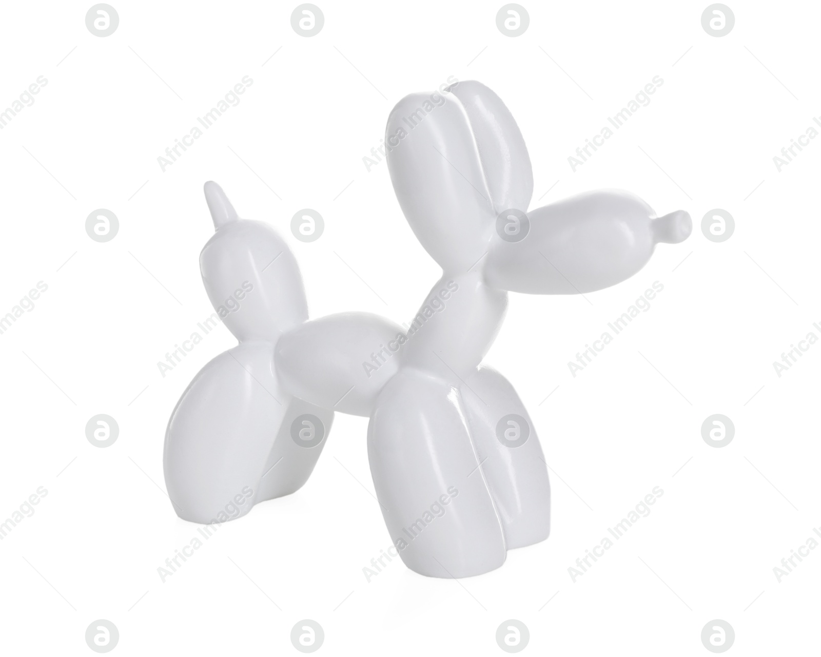 Photo of Decorative figure in shape of balloon dog isolated on white