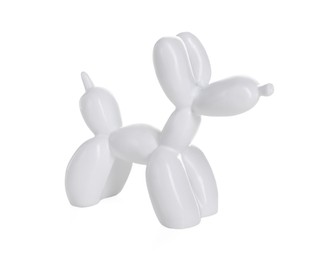 Decorative figure in shape of balloon dog isolated on white