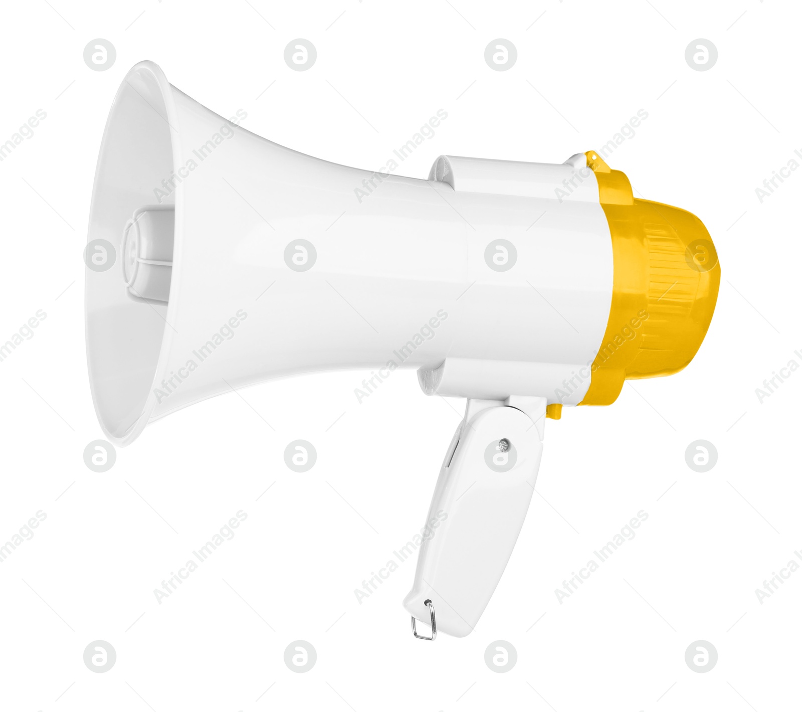 Photo of One wireless megaphone speaker isolated on white