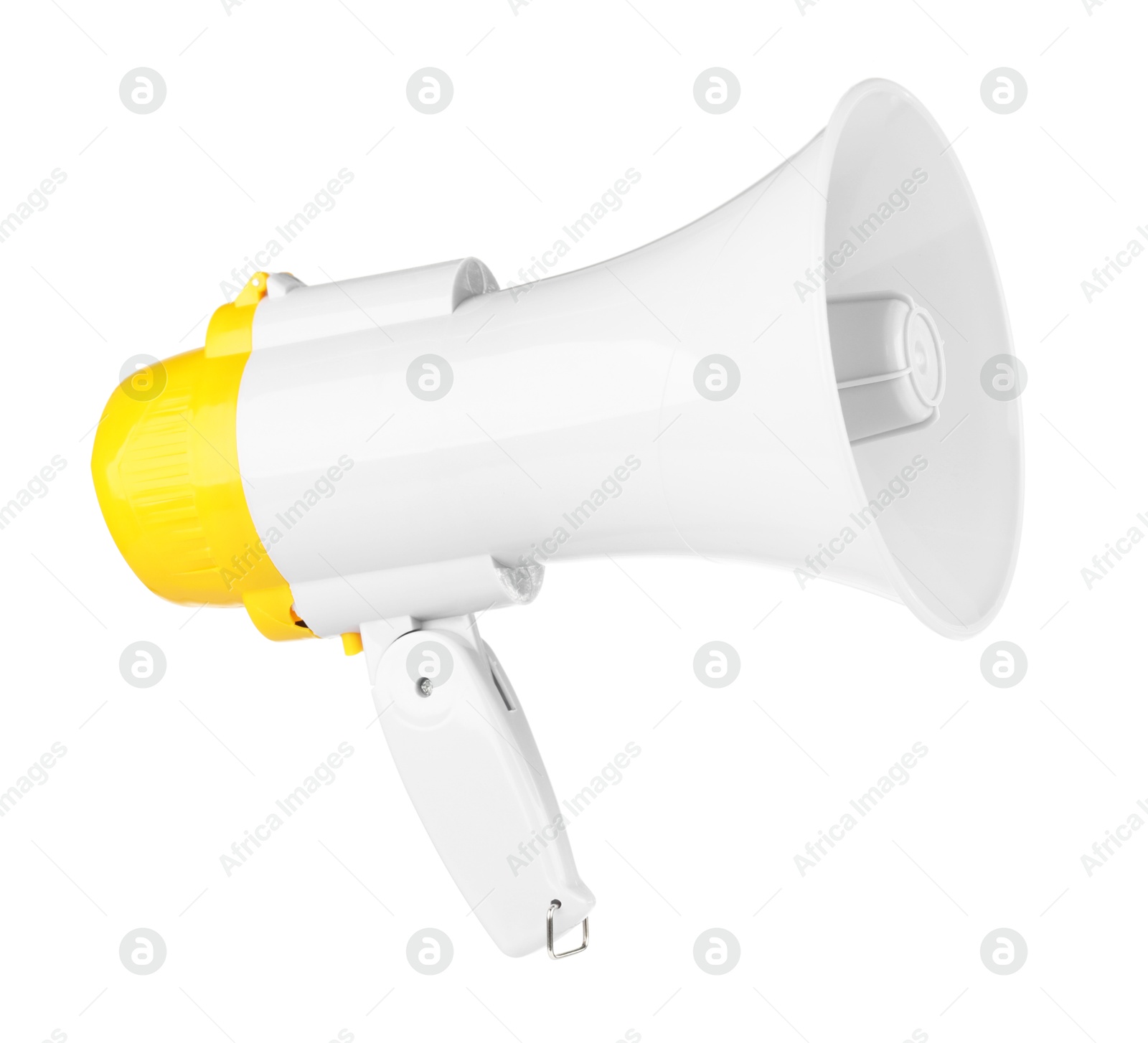 Photo of One wireless megaphone speaker isolated on white