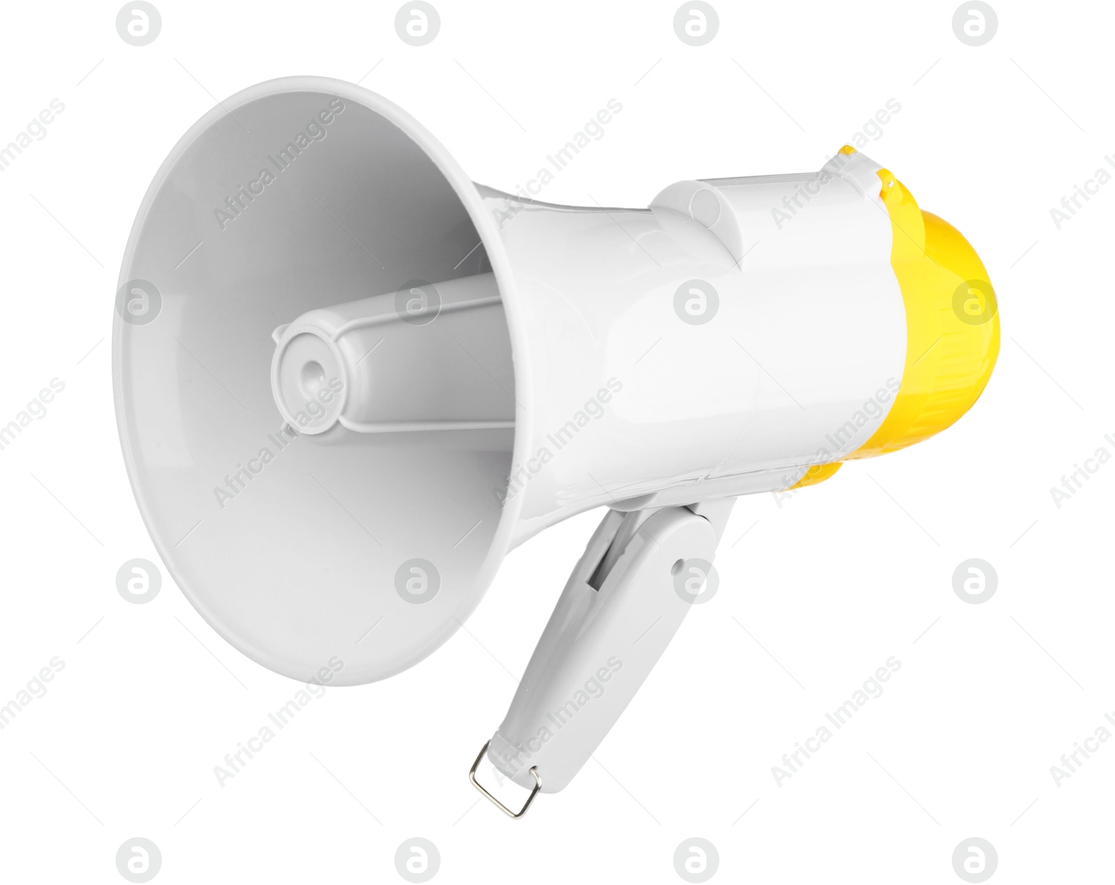 Photo of One wireless megaphone speaker isolated on white