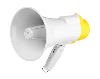 Photo of One wireless megaphone speaker isolated on white