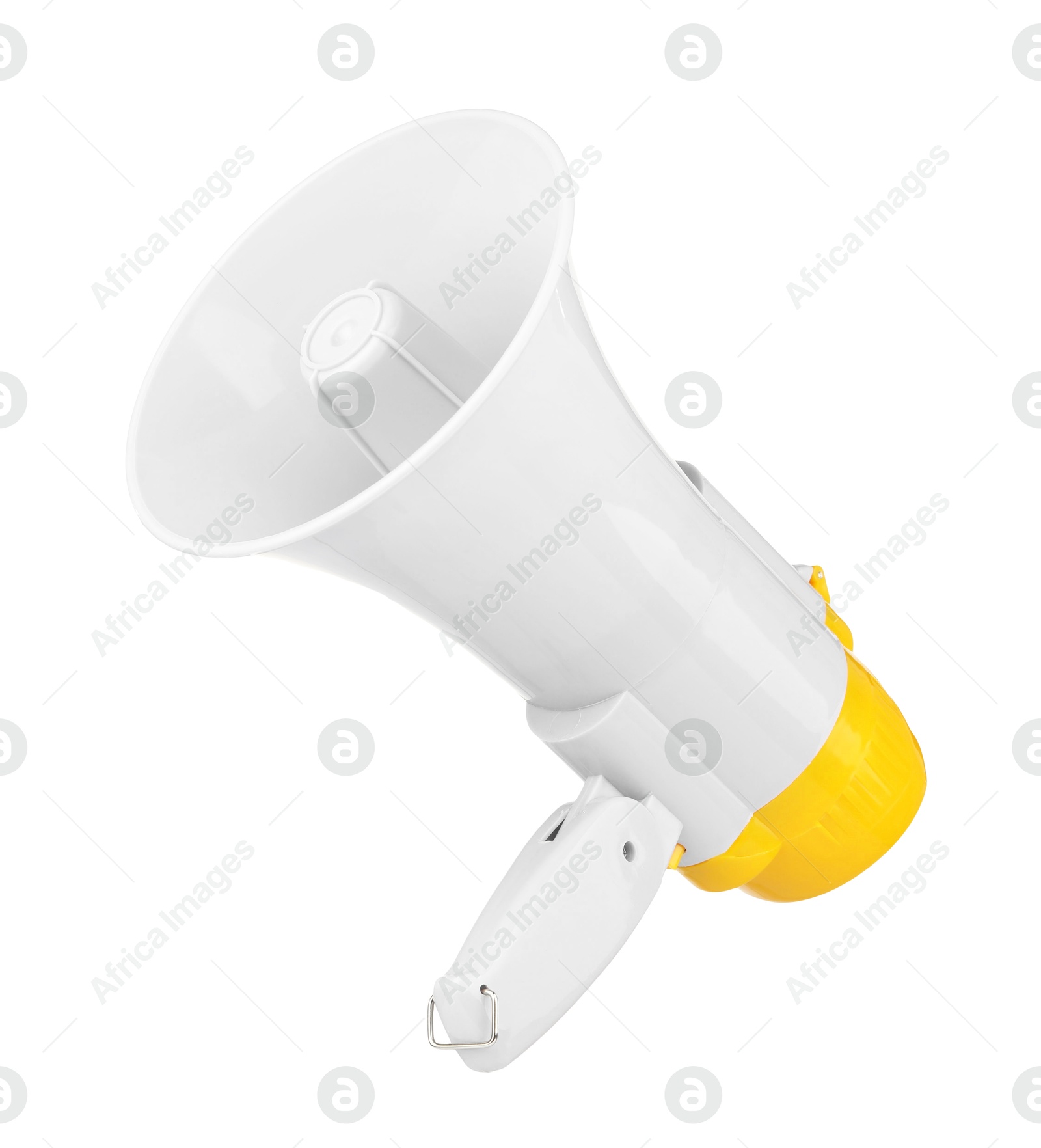 Photo of One wireless megaphone speaker isolated on white