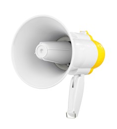 One wireless megaphone speaker isolated on white