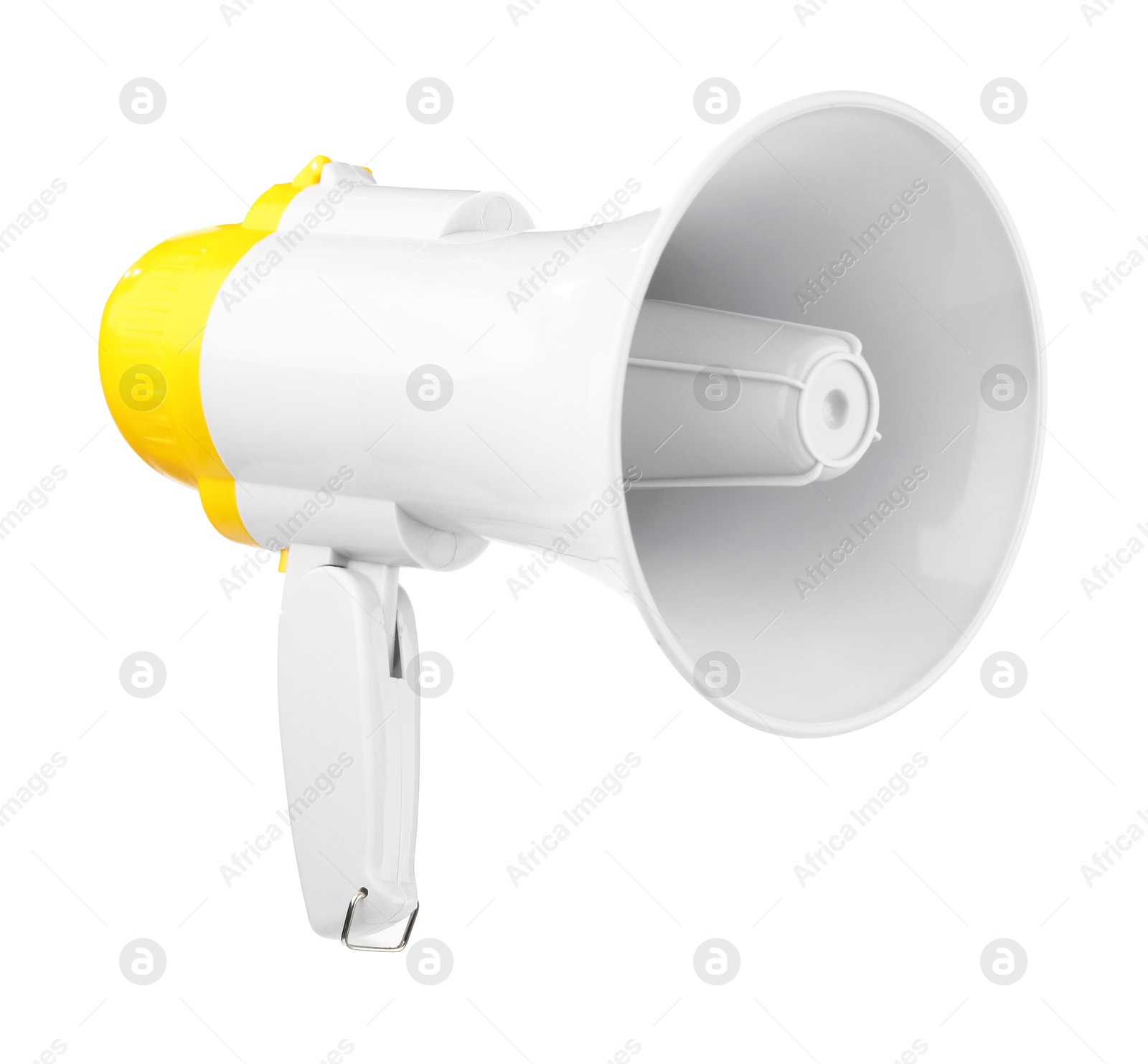 Photo of One wireless megaphone speaker isolated on white