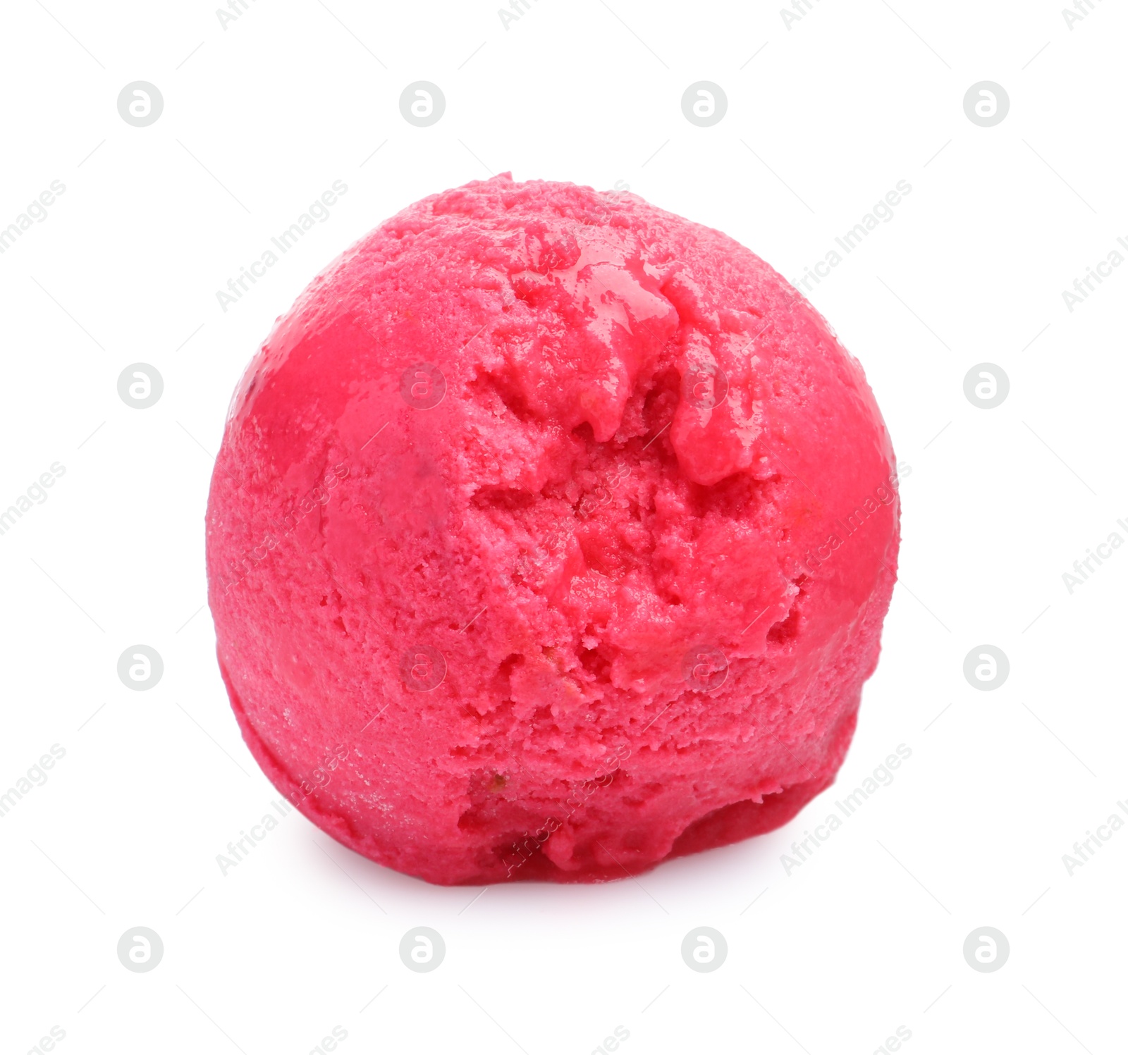 Photo of Scoop of delicious sorbet isolated on white