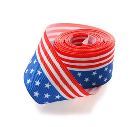 Roll with ribbon in colors of American flag isolated on white