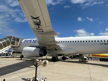 Photo of Rotterdam, Netherlands - July 22, 2024: Modern airplane in Rotterdam The Hague Airport