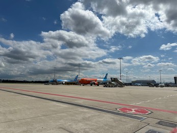 Photo of Rotterdam, Netherlands - July 22, 2024: Modern airplanes in Rotterdam The Hague Airport