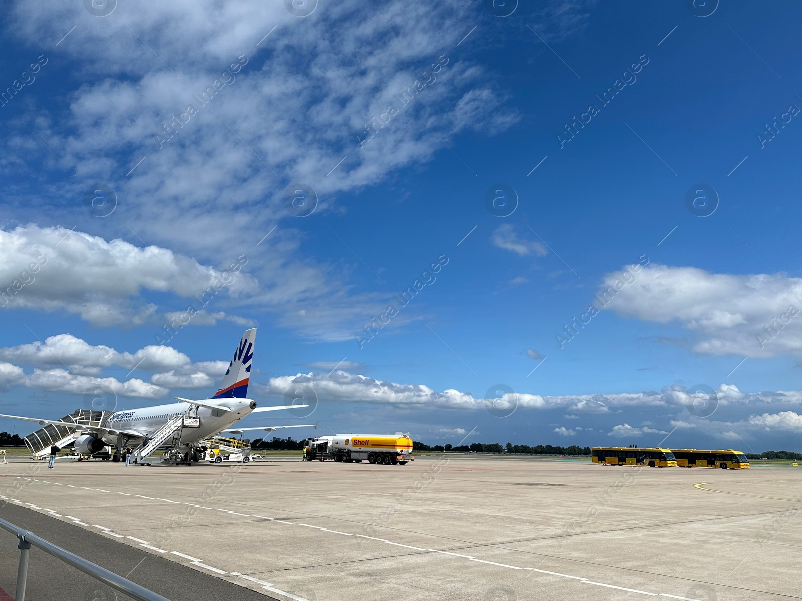 Photo of Rotterdam, Netherlands - July 22, 2024: Modern airplanes in Rotterdam The Hague Airport