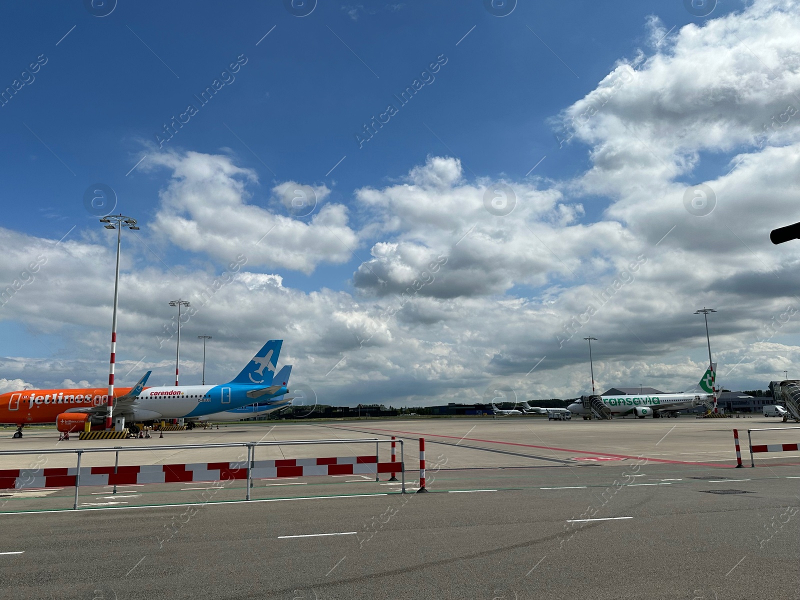 Photo of Rotterdam, Netherlands - July 22, 2024: Modern airplanes in Rotterdam The Hague Airport