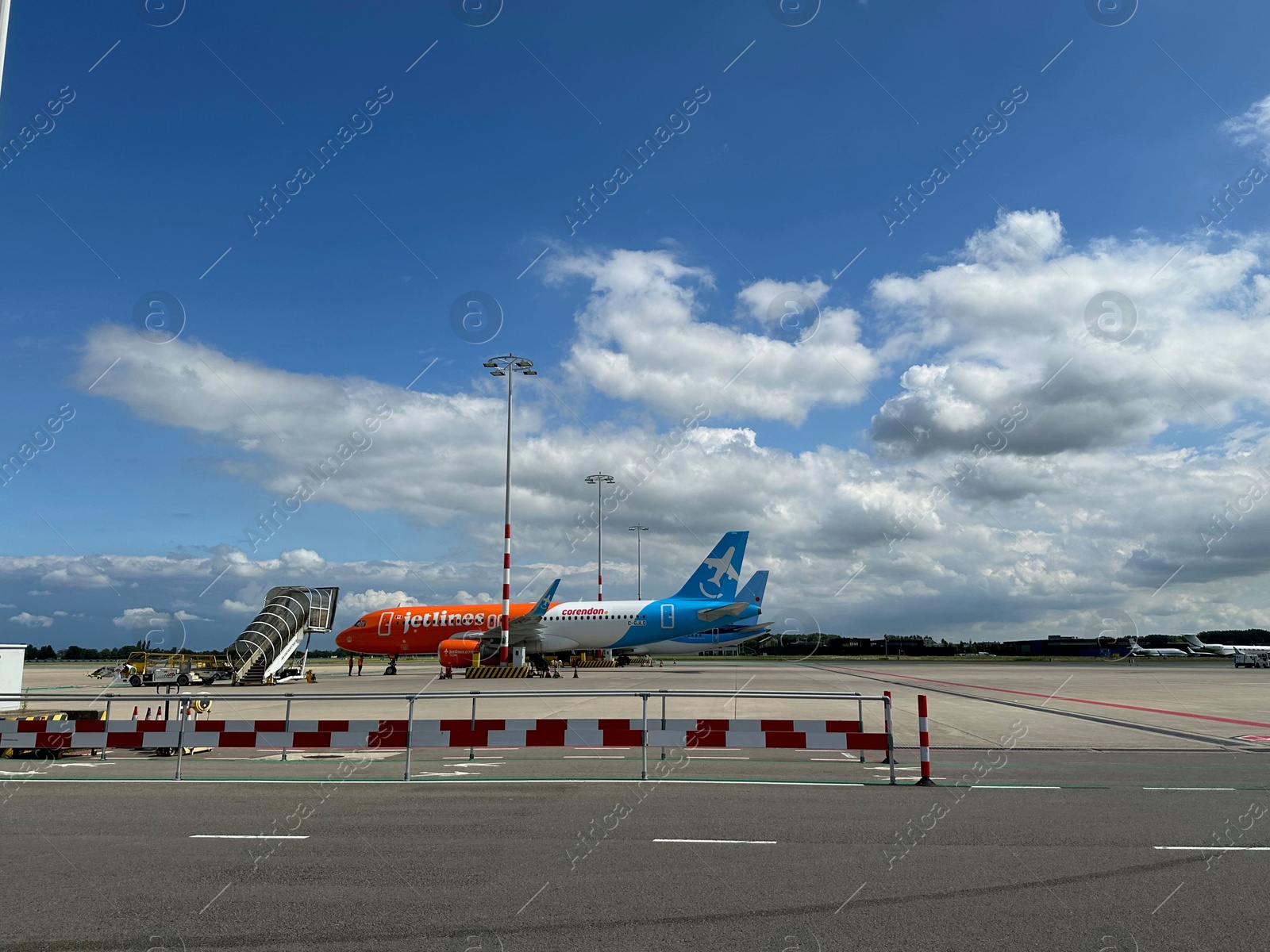 Photo of Rotterdam, Netherlands - July 22, 2024: Modern airplanes in Rotterdam The Hague Airport