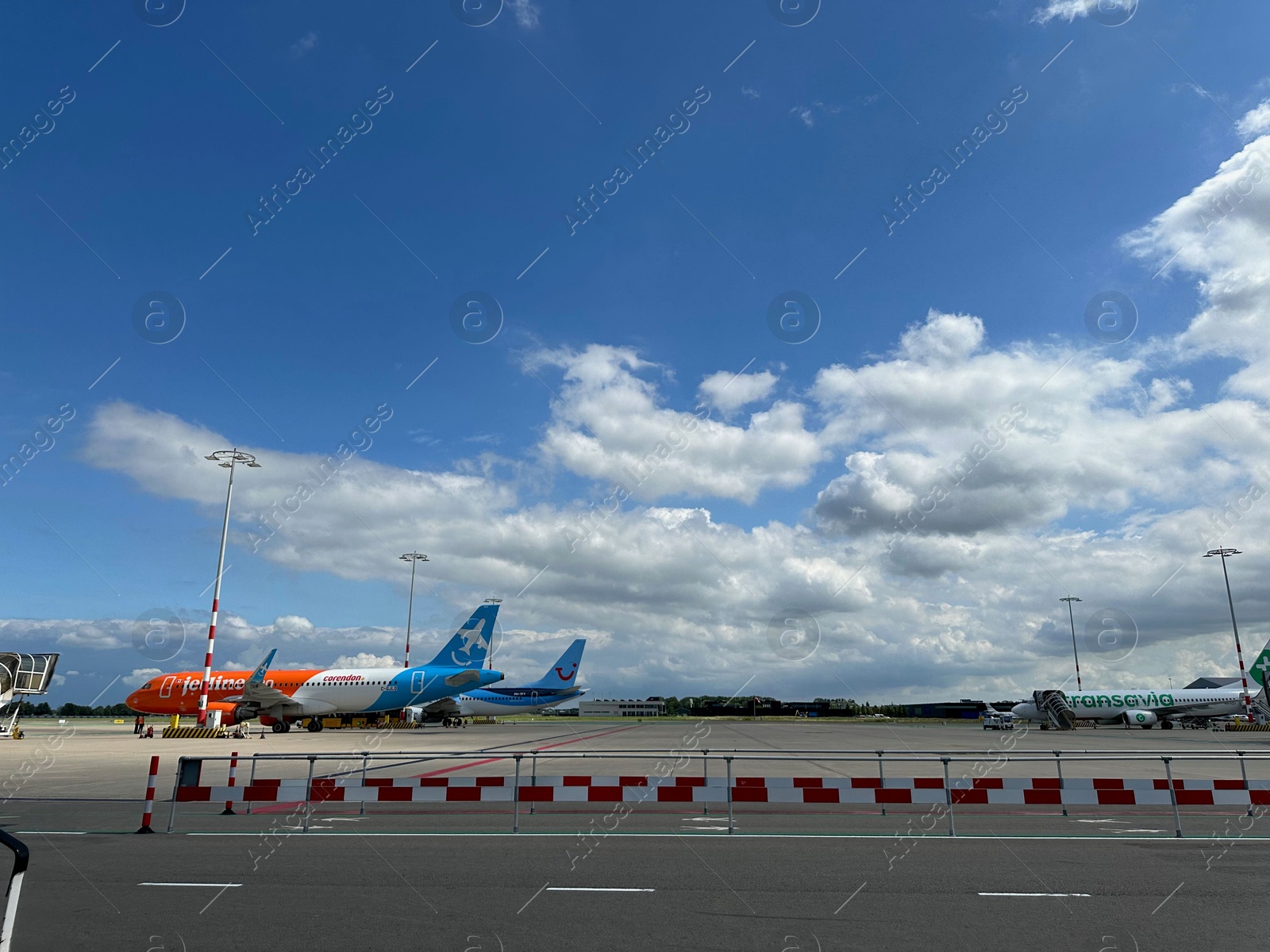 Photo of Rotterdam, Netherlands - July 22, 2024: Modern airplanes in Rotterdam The Hague Airport