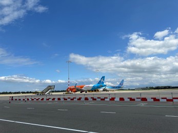 Photo of Rotterdam, Netherlands - July 22, 2024: Modern airplanes in Rotterdam The Hague Airport