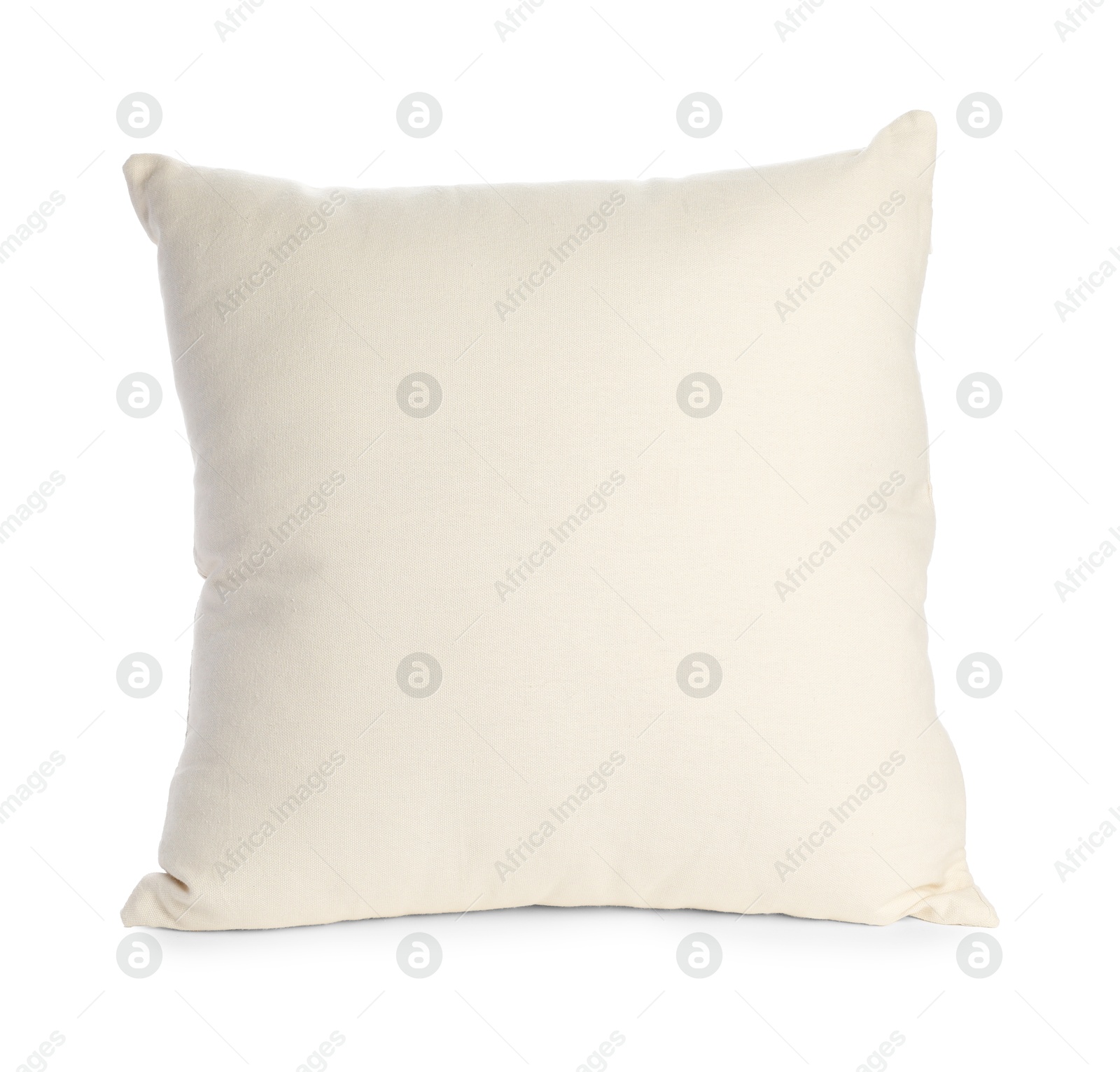 Photo of One soft light pillow isolated on white