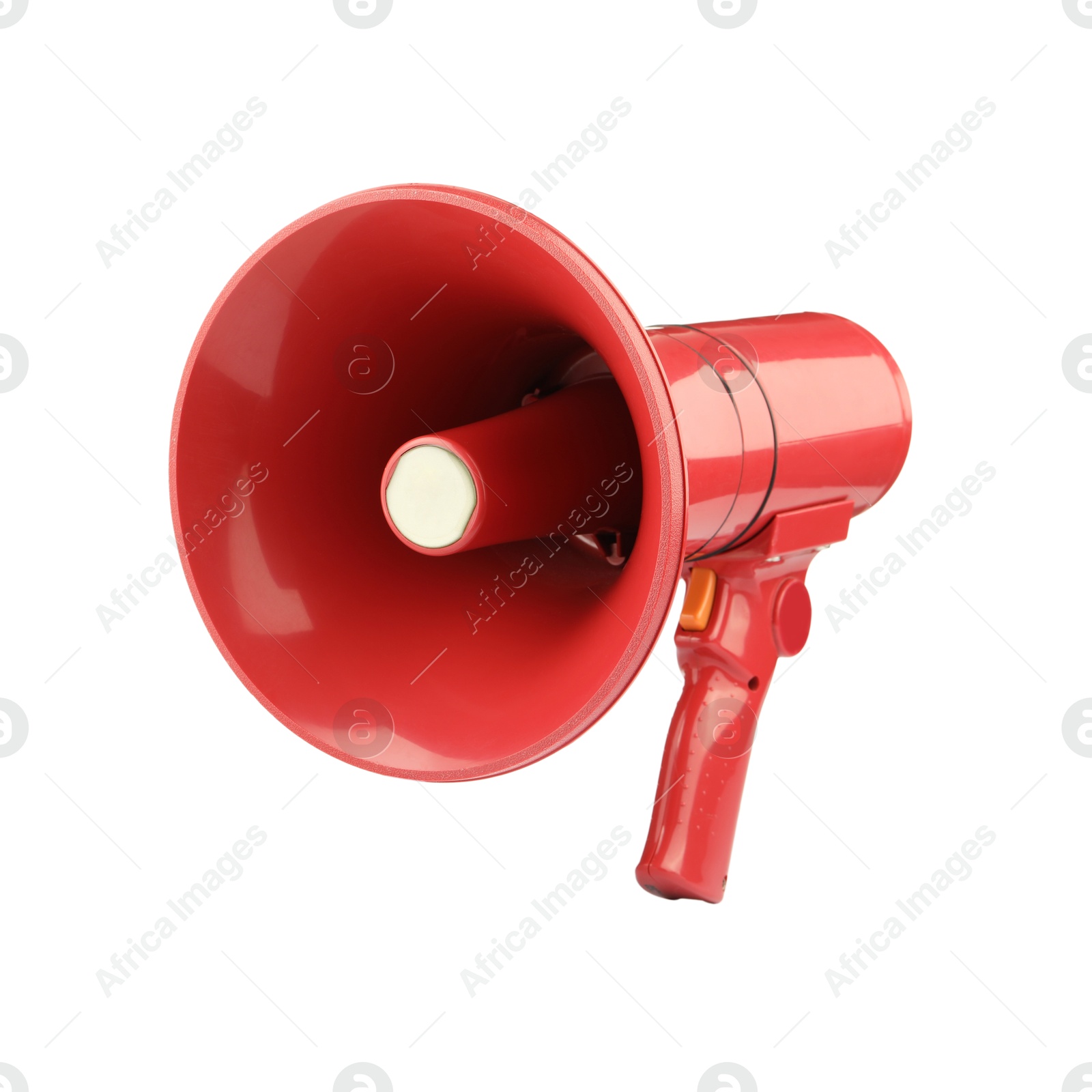 Photo of One wireless megaphone speaker isolated on white