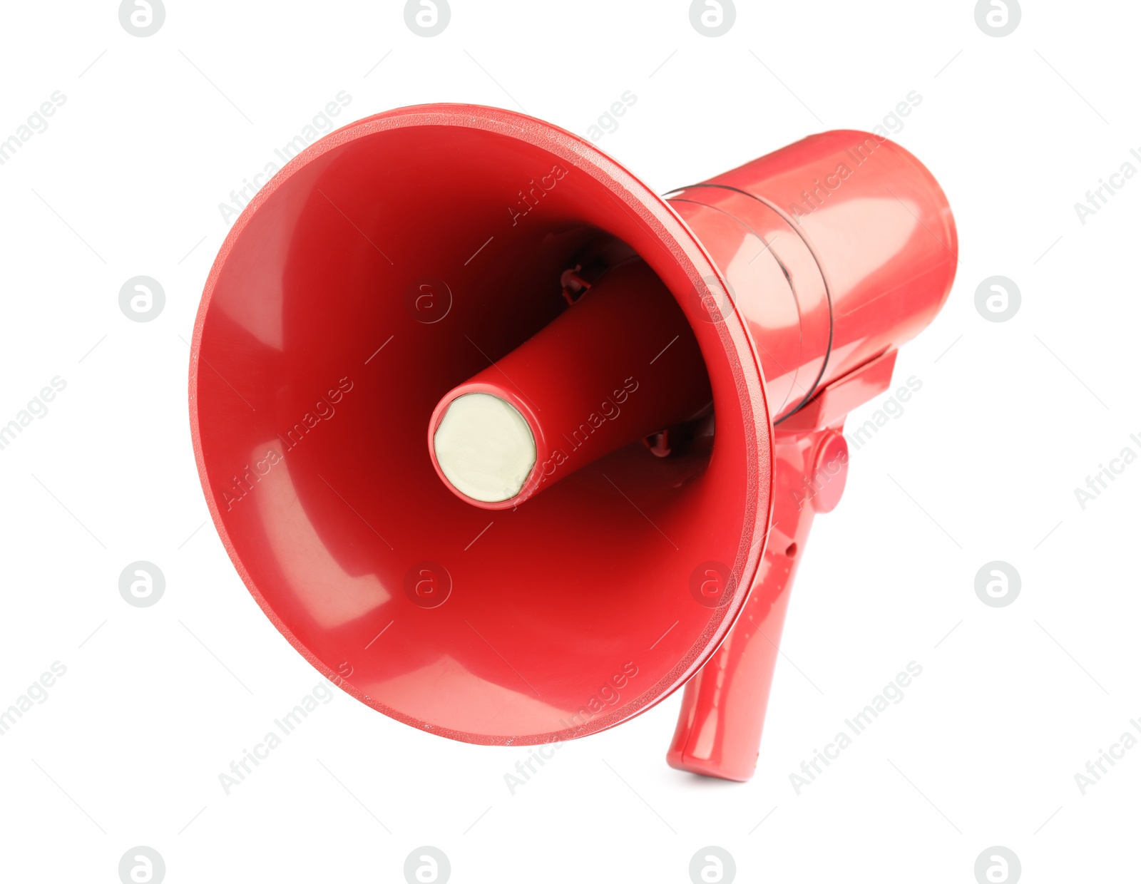 Photo of One wireless megaphone speaker isolated on white