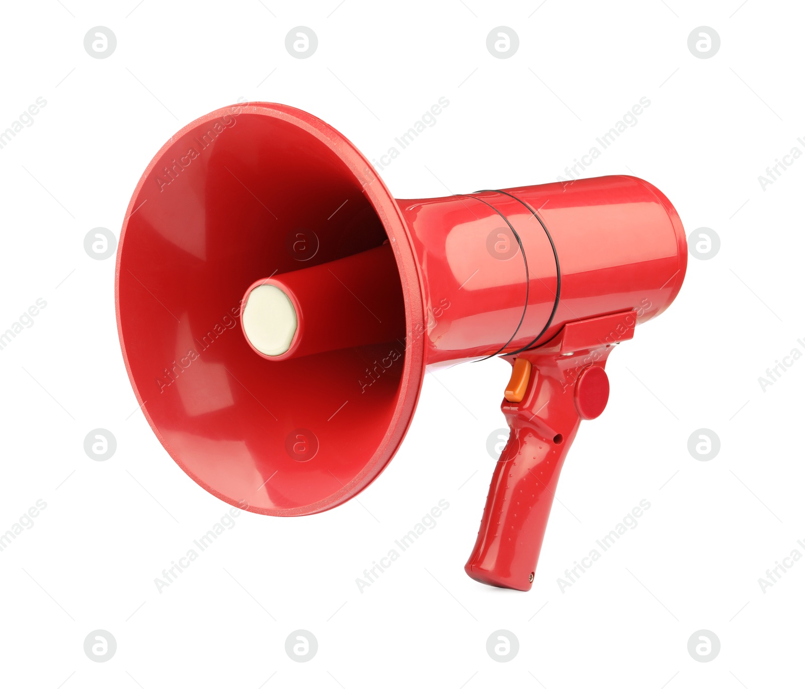 Photo of One wireless megaphone speaker isolated on white