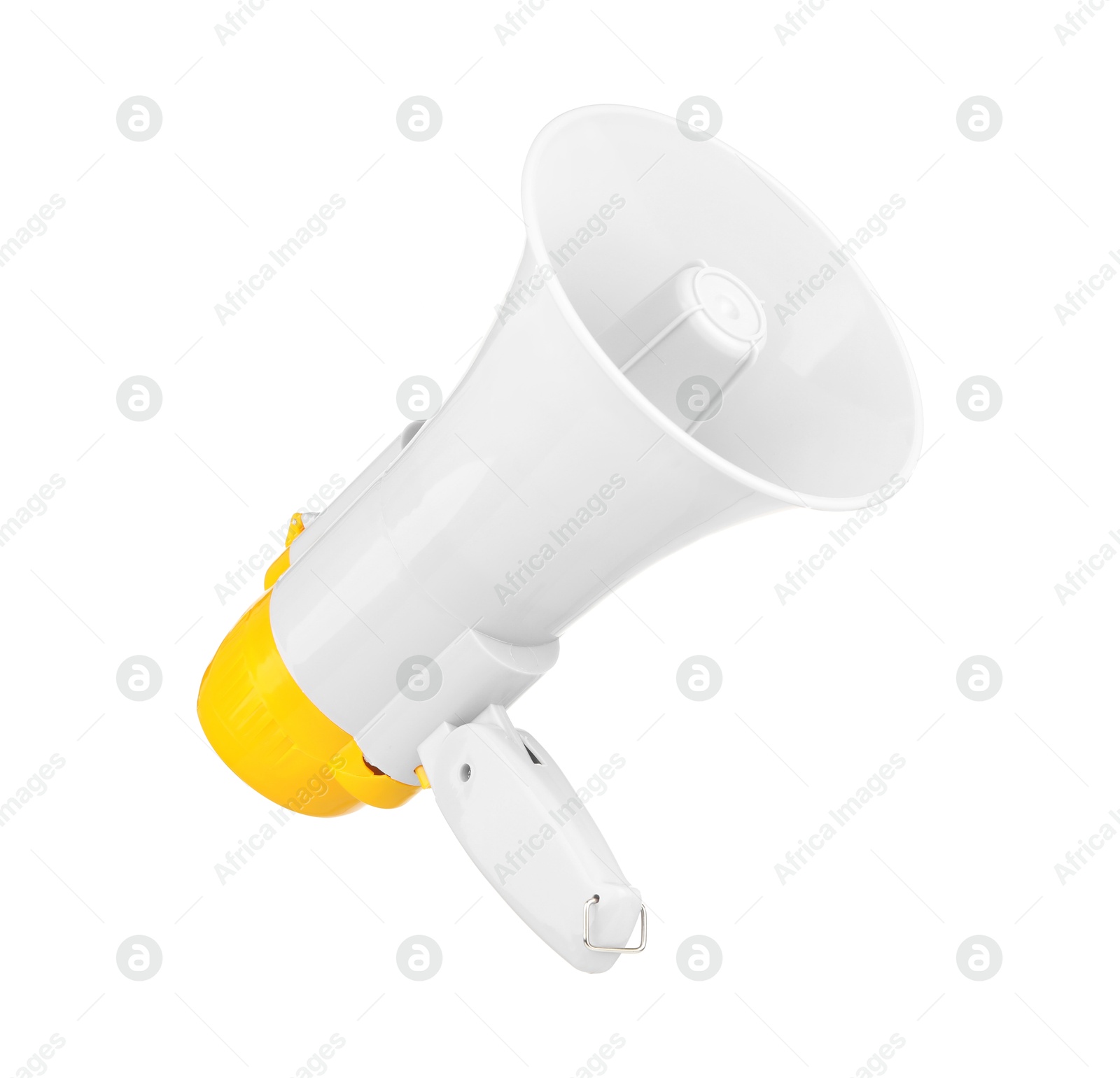 Photo of One wireless megaphone speaker isolated on white