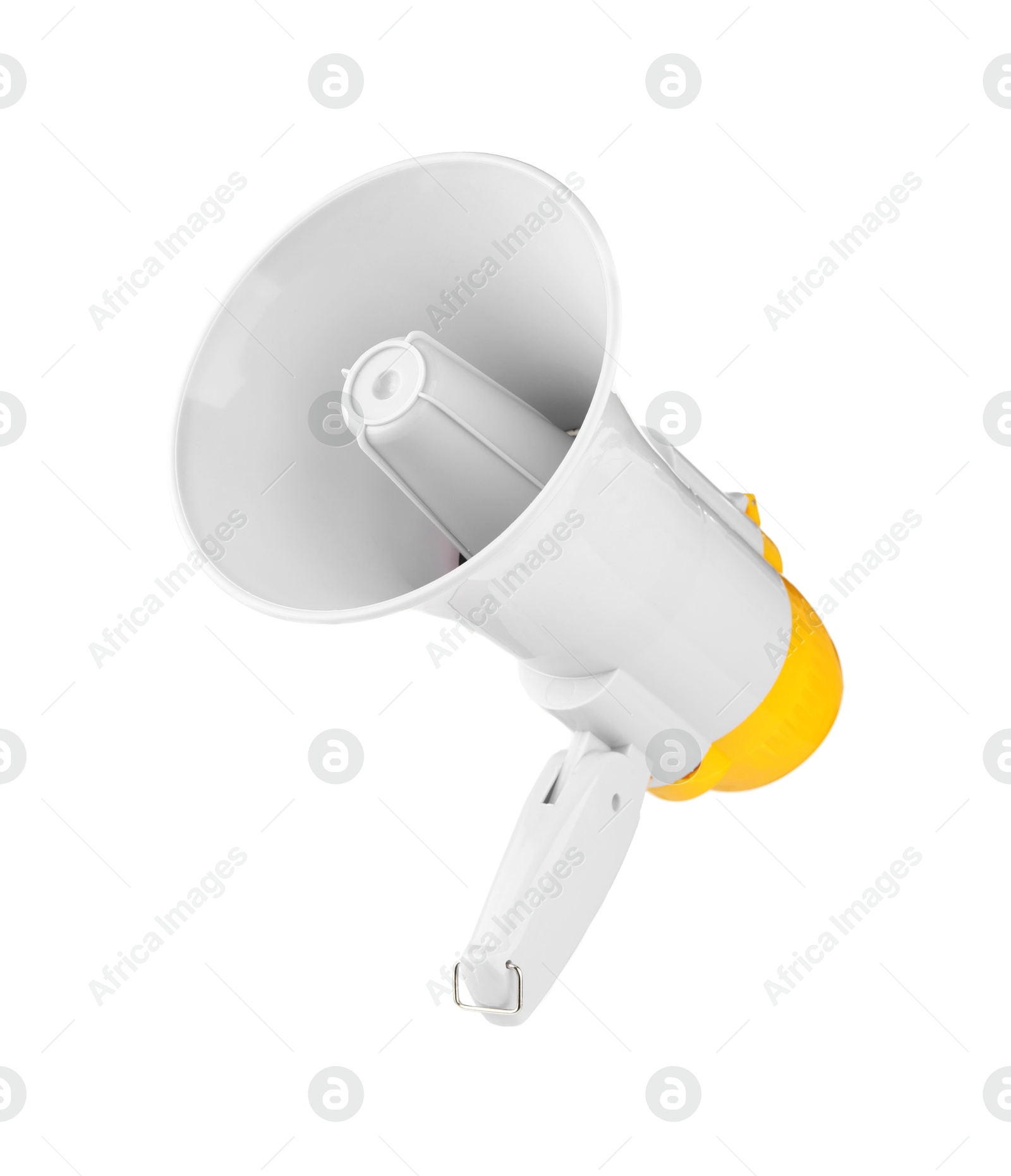 Photo of One wireless megaphone speaker isolated on white