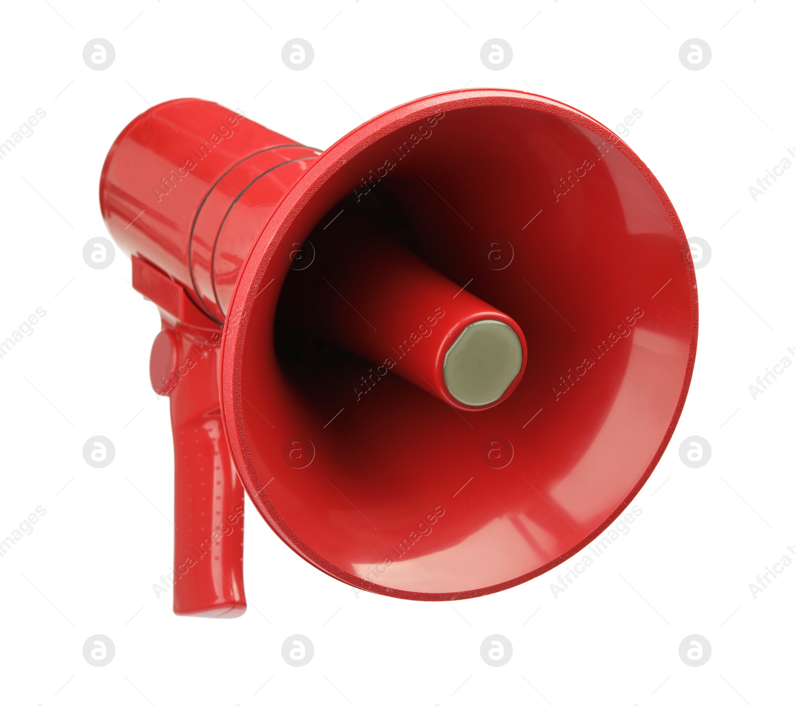 Photo of One wireless megaphone speaker isolated on white