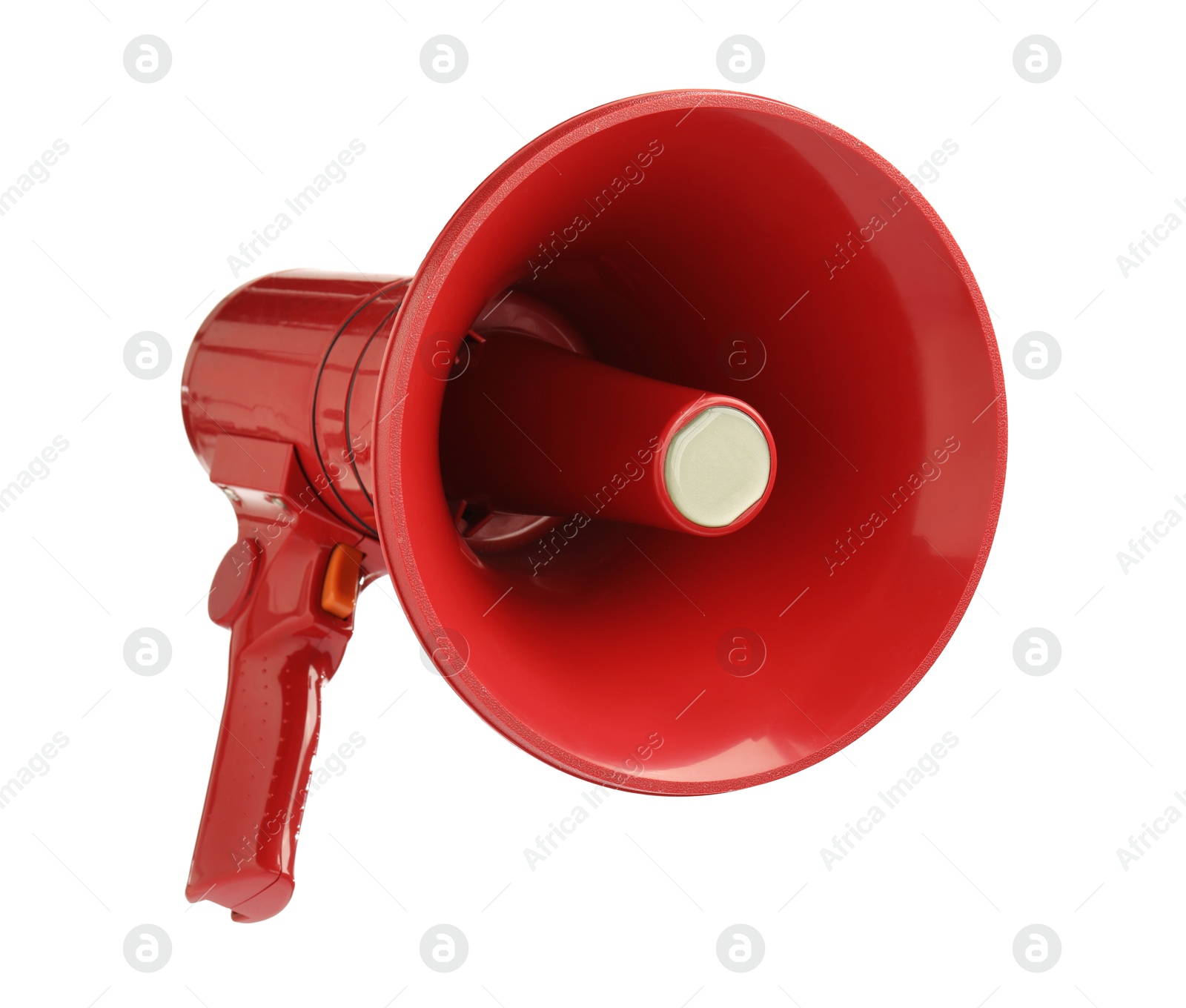 Photo of One wireless megaphone speaker isolated on white