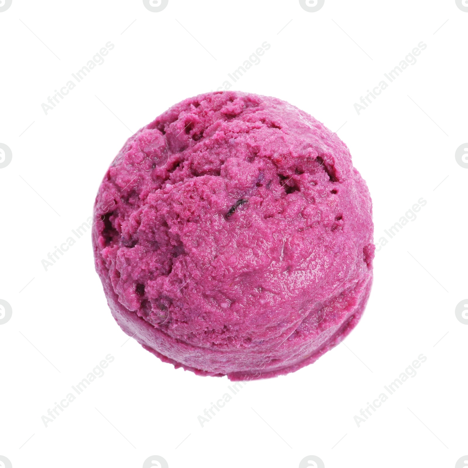 Photo of Scoop of delicious sorbet isolated on white, top view