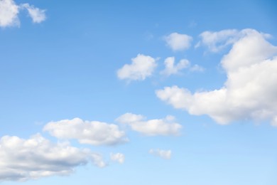 Photo of Picturesque view of blue sky with fluffy clouds