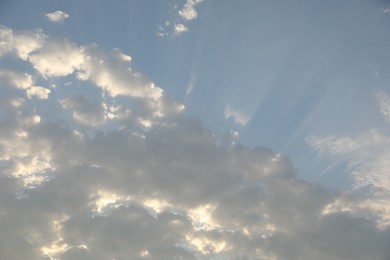 Photo of Picturesque view of blue sky with fluffy clouds