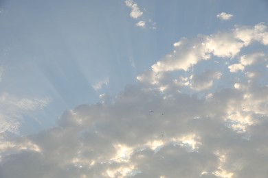 Photo of Picturesque view of blue sky with fluffy clouds