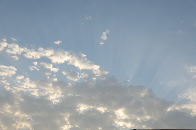 Photo of Picturesque view of blue sky with fluffy clouds