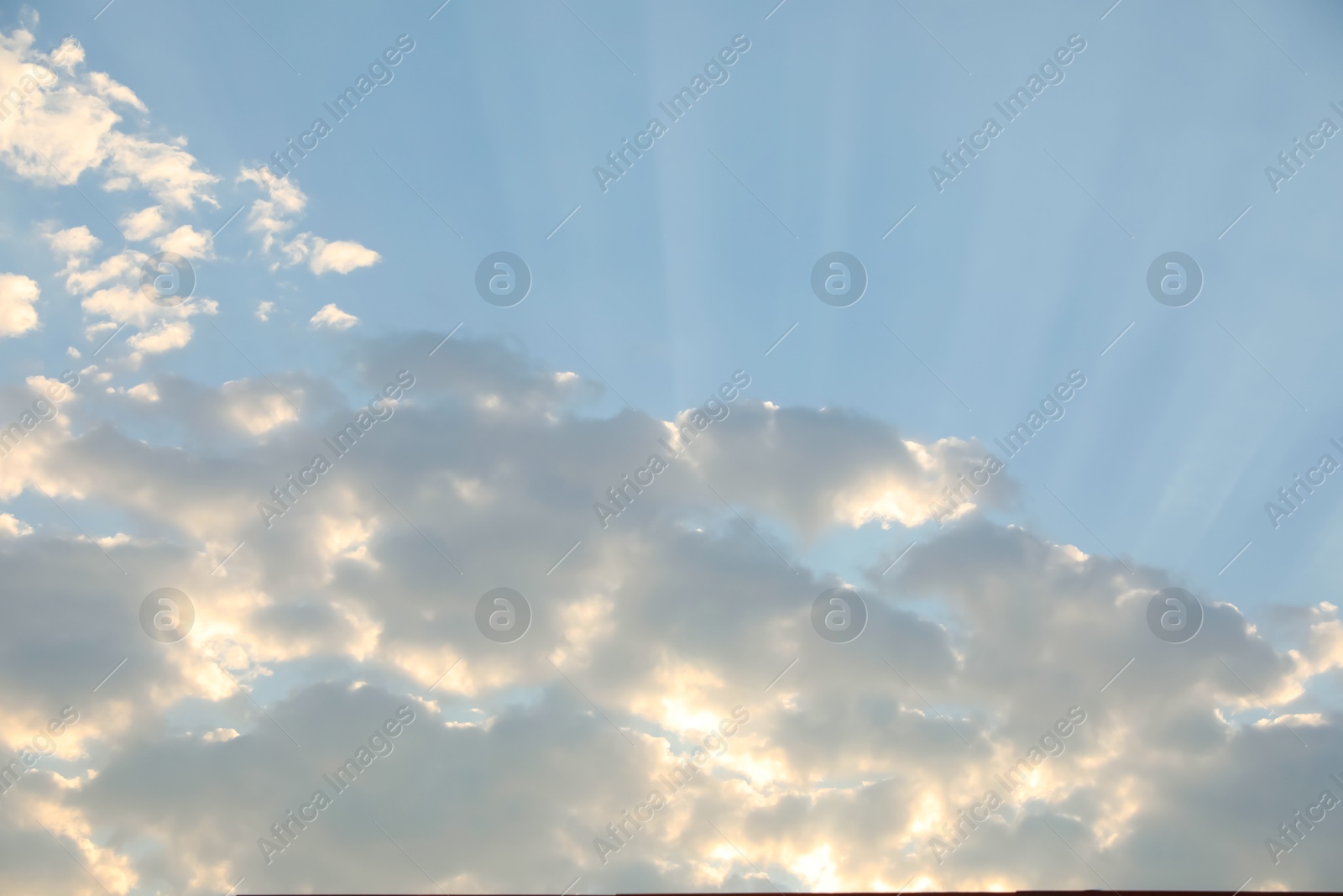 Photo of Picturesque view of blue sky with fluffy clouds