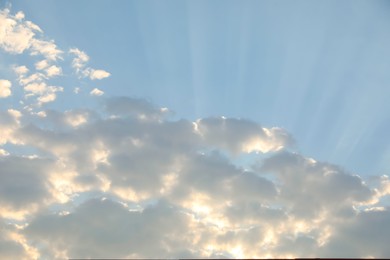 Photo of Picturesque view of blue sky with fluffy clouds