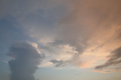 Photo of Picturesque view of blue sky with fluffy clouds