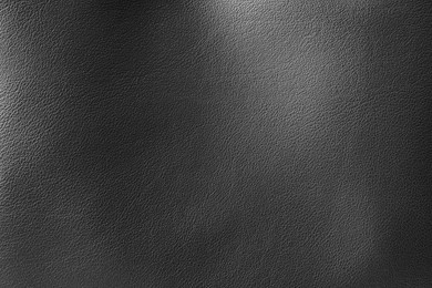 Image of Black leather, closeup view of material texture