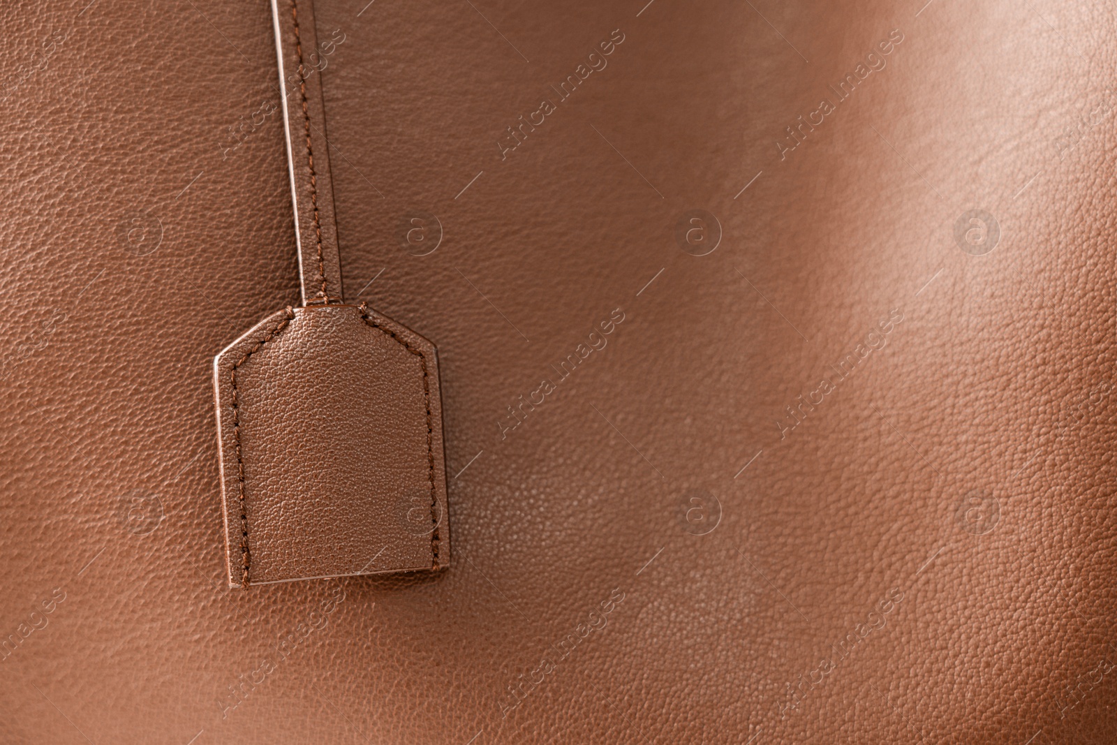 Image of Brown leather, closeup view of material texture