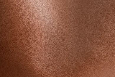 Image of Brown leather, closeup view of material texture