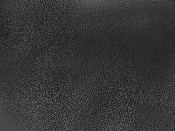 Image of Black leather, closeup view of material texture