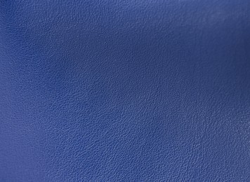 Image of Blue leather, closeup view of material texture