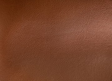 Image of Brown leather, closeup view of material texture