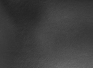 Image of Black leather, closeup view of material texture